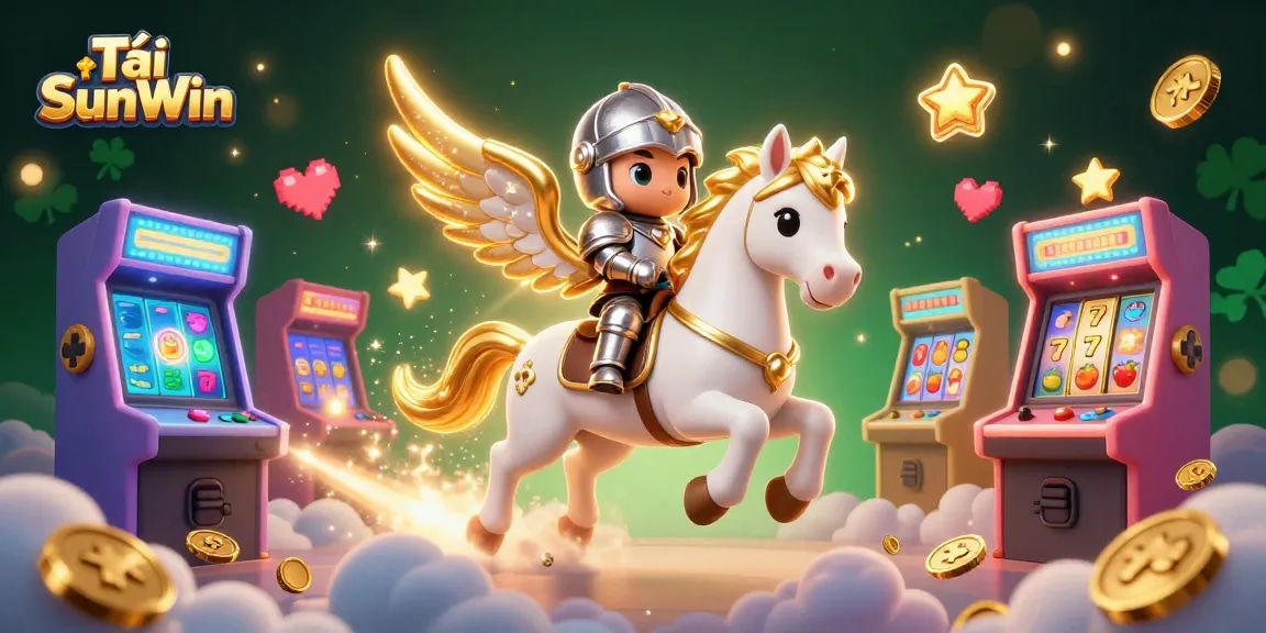 Tải SunWin offers a thrilling gameplay experience with a celestial horse and arcade-style visuals.
