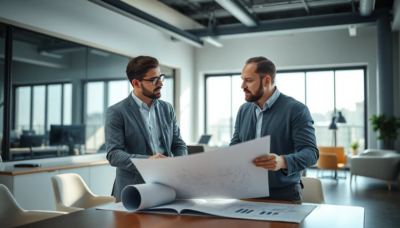 Headhunter Ingenieure in einem professionellen Gespräch in einem modernen Büro.