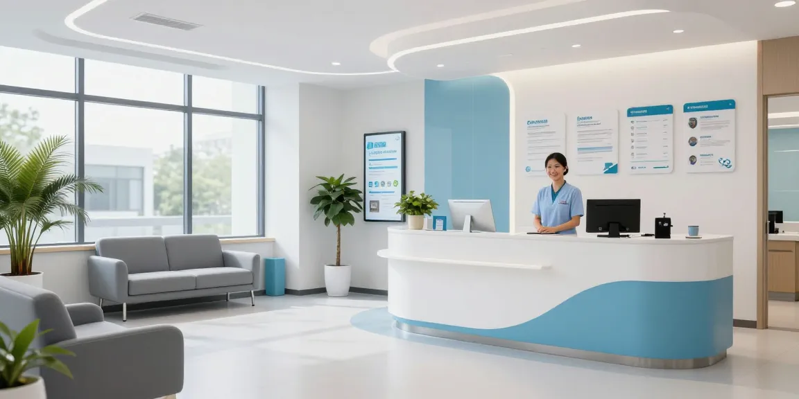 Ein modern ausgestattetes Gesundheitszentrum mit Prime Pharma Produkten, hilfreichen Gesundheitsinformationen und freundlichem Personal.