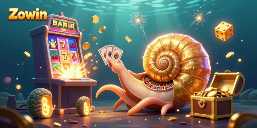 Zowin offers an immersive gaming experience featuring 3D characters and dynamic casino elements.