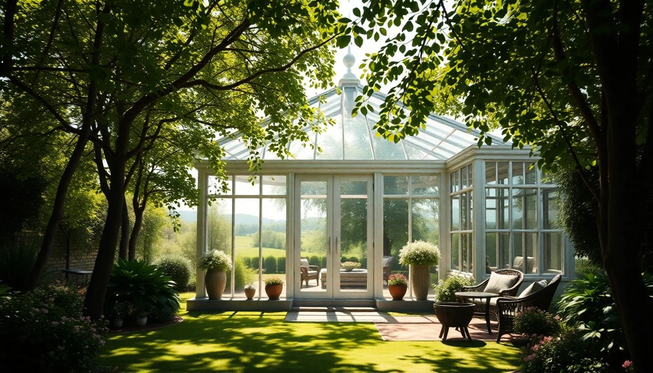 Erhalten Sie Ihre Baugenehmigung fuer den Wintergarten direkt zur Website mit stilvollen Architekturelementen.