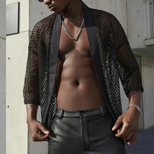 Black_Sheer_Loose_Knit_Cardigan