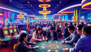 A színes magyar online kaszinó játékosai élvezik a pókert és a nyerőgépeket.