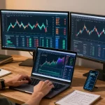 Edimakor ermöglicht sicheres Bitcoin-Trading mit Blockchain-Technologie in einem modernen Home-Office-Setup