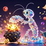 Zoccer engages players with thrilling lottery elements and vibrant casino graphics in a dynamic scene.