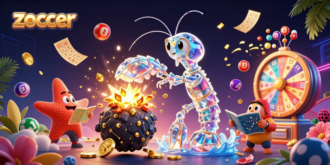 Zoccer engages players with thrilling lottery elements and vibrant casino graphics in a dynamic scene.